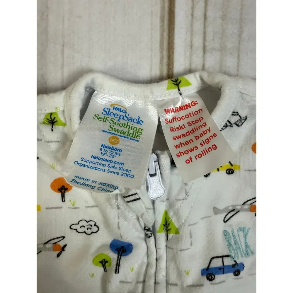 HALO SleepSack Self-Soothing Swaddle Newborn‎ NB White